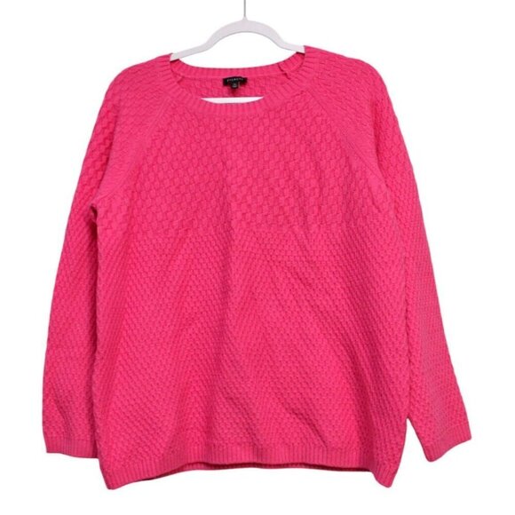 Talbots Sweaters - Talbots Sweater Size XL Lambs Wool Textured Knit Pink Valentines Day Preppy Soft